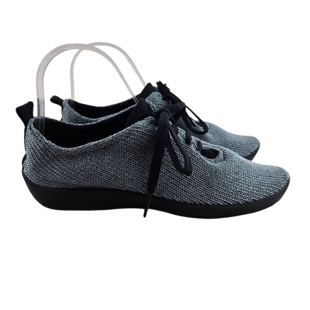 Arcopdeico Knit Shoes Womens 6.5 (37) Slate Blue Gray Lace Up Comfort Casual